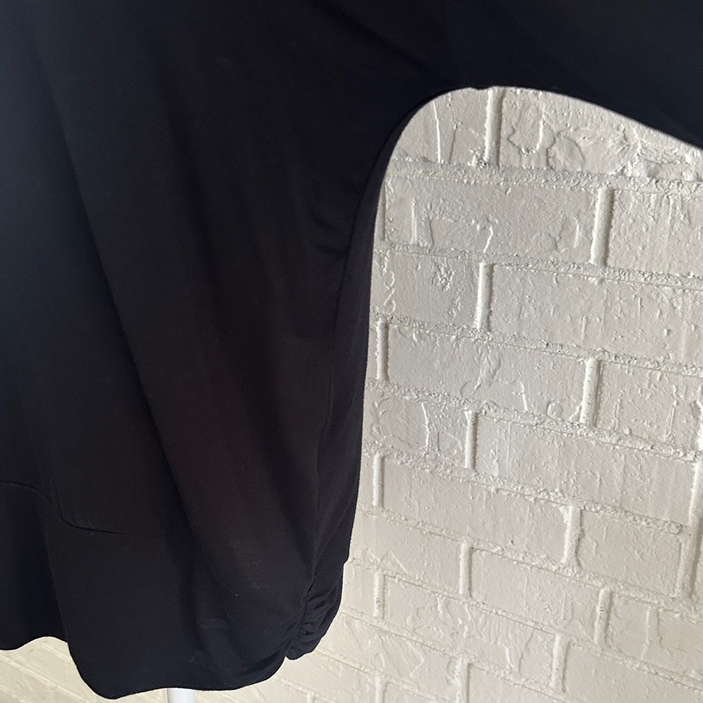 Thalia Sodi Black Crisscross Neckline Top Three Quarter Sleeve - Picture 4 of 11
